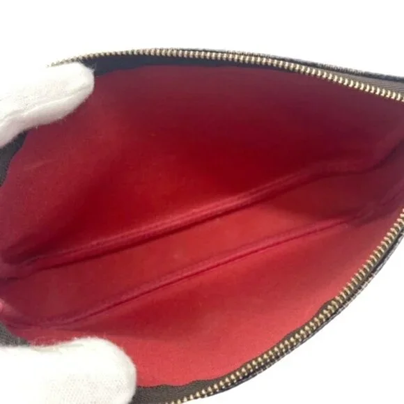 LOUIS VUITTON Authentic Brown Damier Pochette Bag - Picture 10 of 13